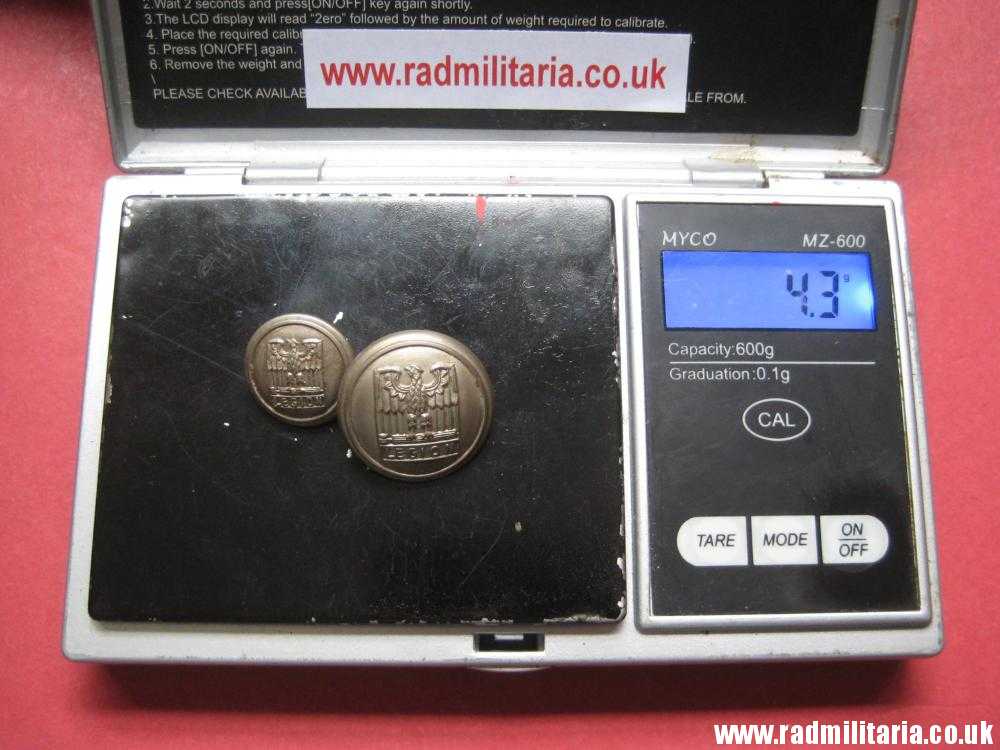 & pre 1939 SET of 2 Polish BUTTONS with EAGLE - LEGION, very good condition, maker: S.F.W. - Image 11