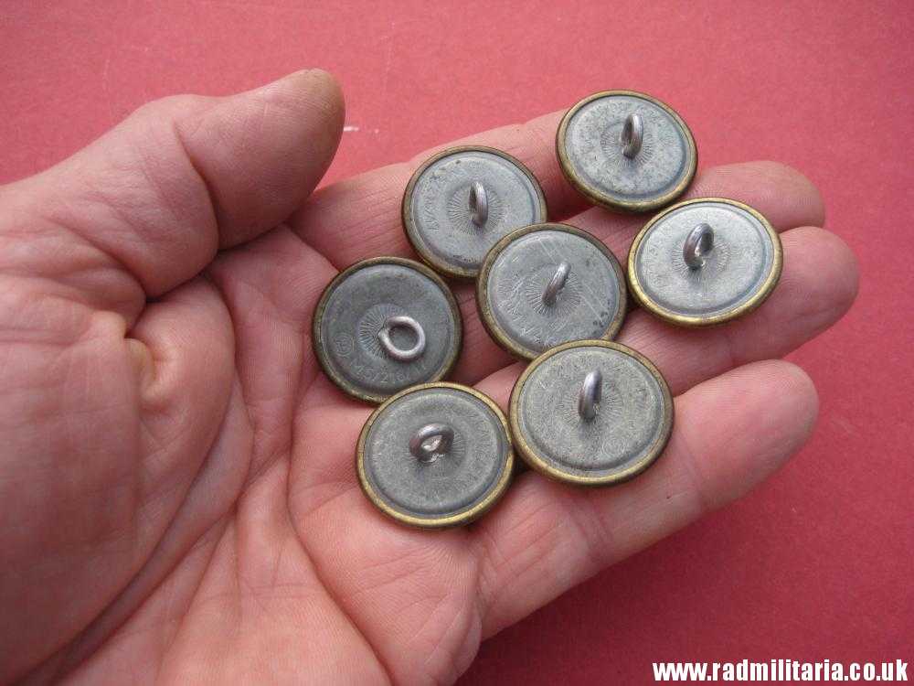 & WW2 SET of 7 German large size NSDAP BUTTONS with eagle RZM M5/216/17 - genuine. - Image 16