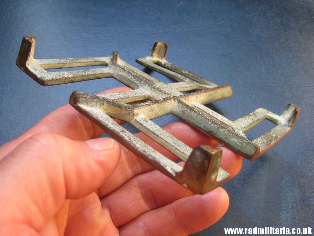 & unknown old brass IRON STAND with swastika. - Image 9