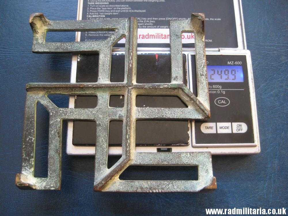 & unknown old brass IRON STAND with swastika. - Image 14