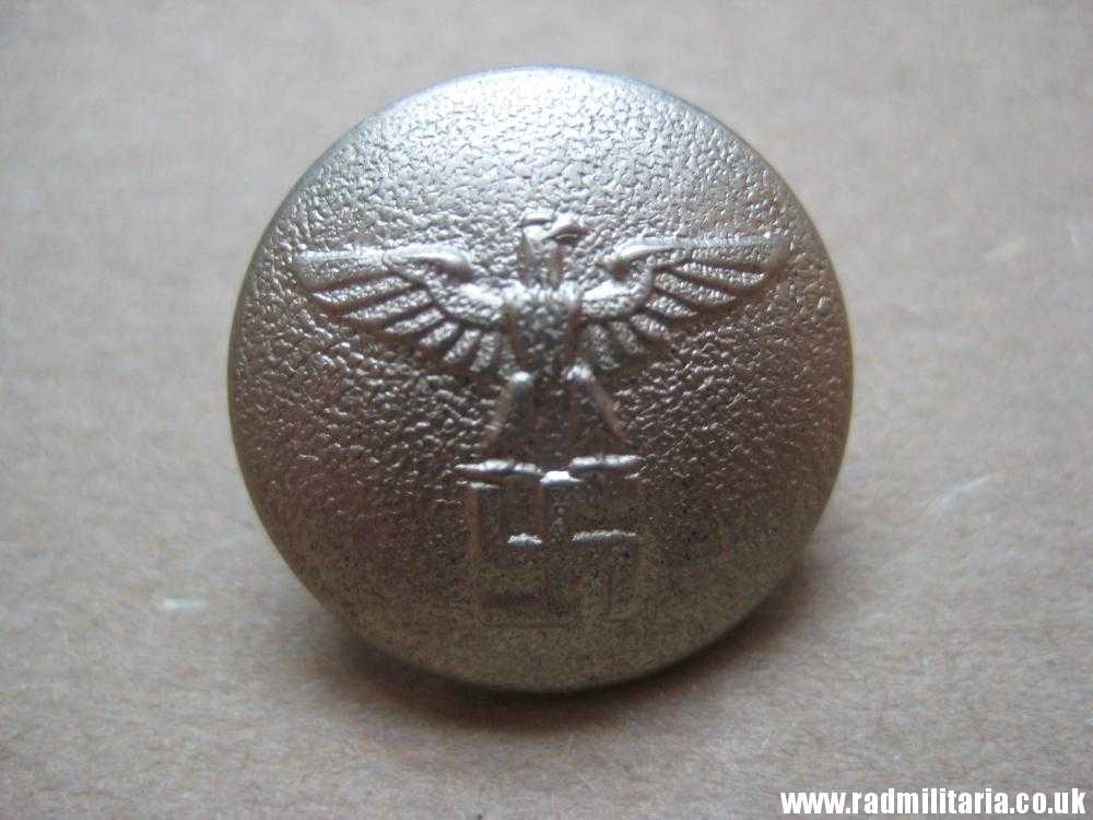 & WW2 German white metal NSDAP BUTTON, marked: RZM UE 76/6 - good used condition. - Image 5