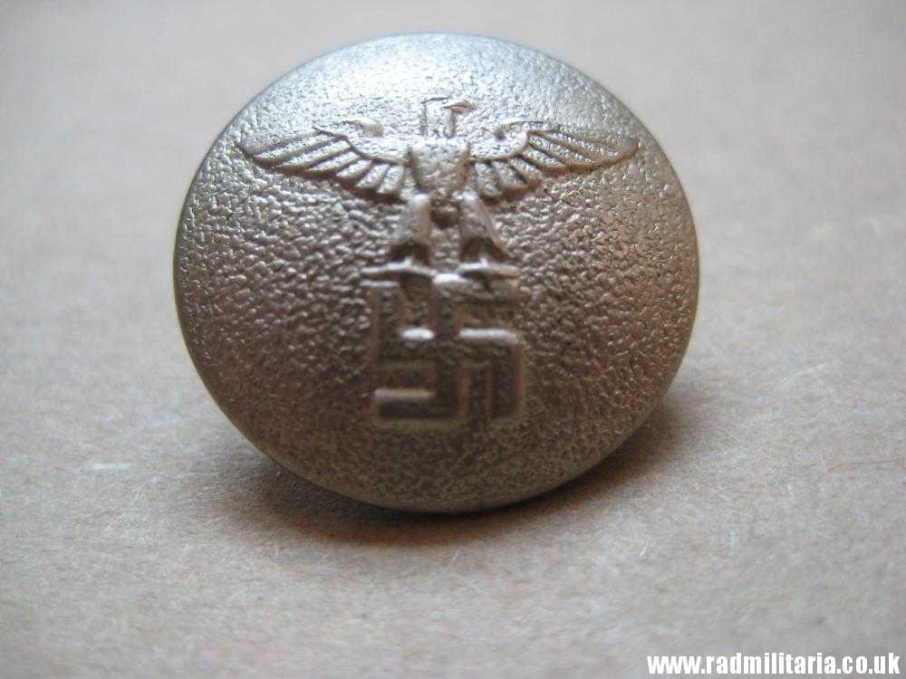 & WW2 German white metal NSDAP BUTTON, marked: RZM UE 76/6 - good used condition. - Image 6