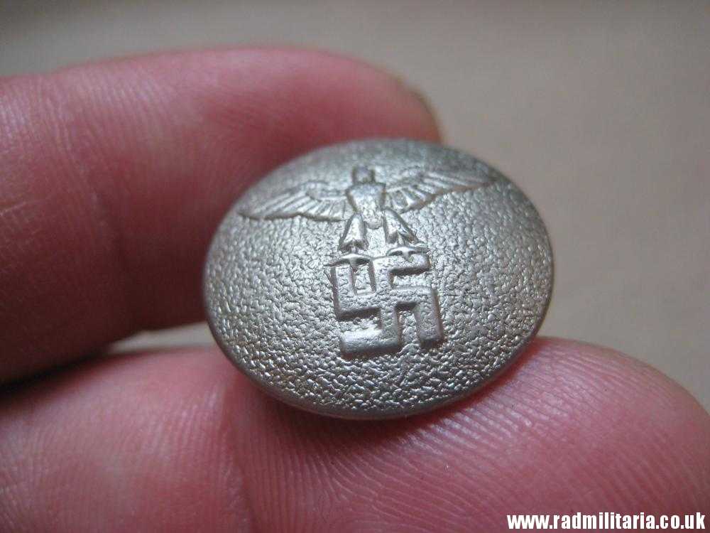 & WW2 German white metal NSDAP BUTTON, marked: RZM UE 76/6 - good used condition. - Image 8