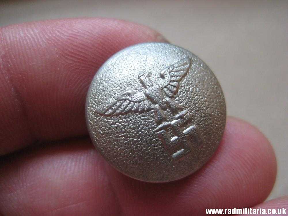 & WW2 German white metal NSDAP BUTTON, marked: RZM UE 76/6 - good used condition. - Image 12