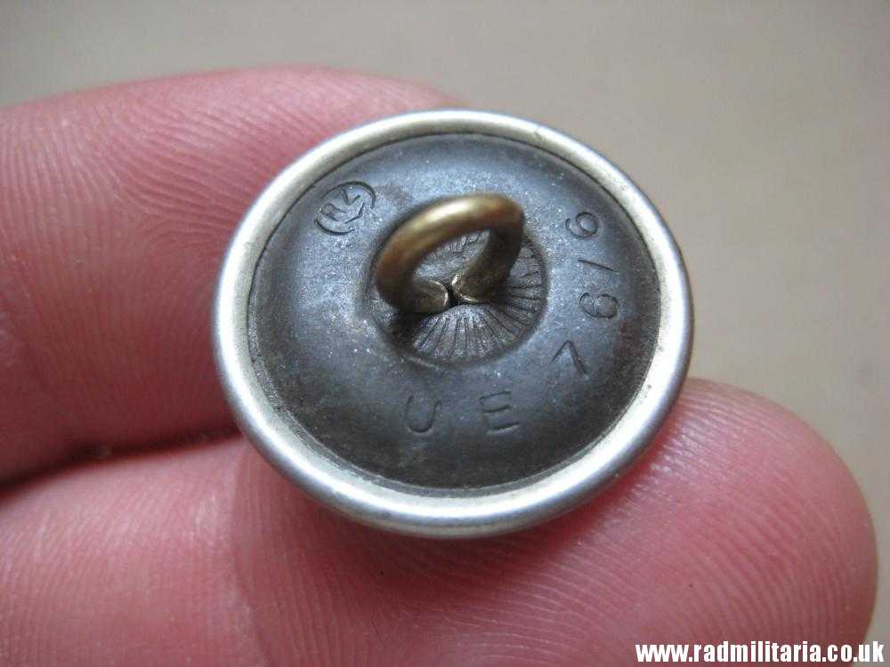 & WW2 German white metal NSDAP BUTTON, marked: RZM UE 76/6 - good used condition. - Image 3