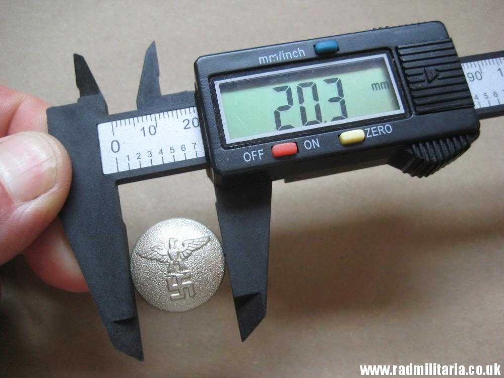 & WW2 German white metal NSDAP BUTTON, marked: RZM UE 76/6 - good used condition. - Image 15