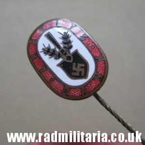 & original RAD ENAMEL Pin BADGE - "ARBEITS DANK" marked: GES. GESCH.