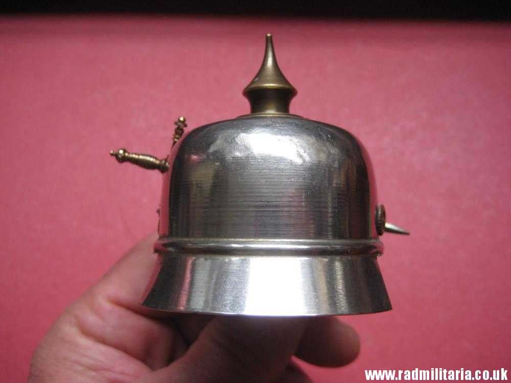 & post WW1 German pickelhaube MINIATURE metal HELMET. - Image 7