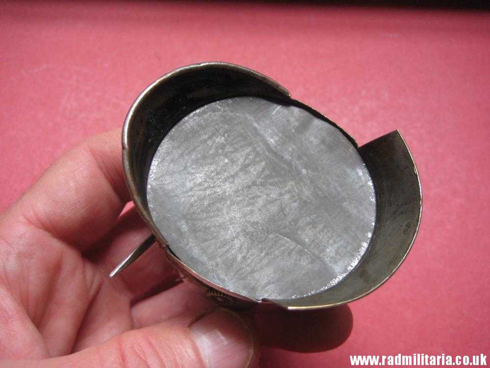 & post WW1 German pickelhaube MINIATURE metal HELMET. - Image 8