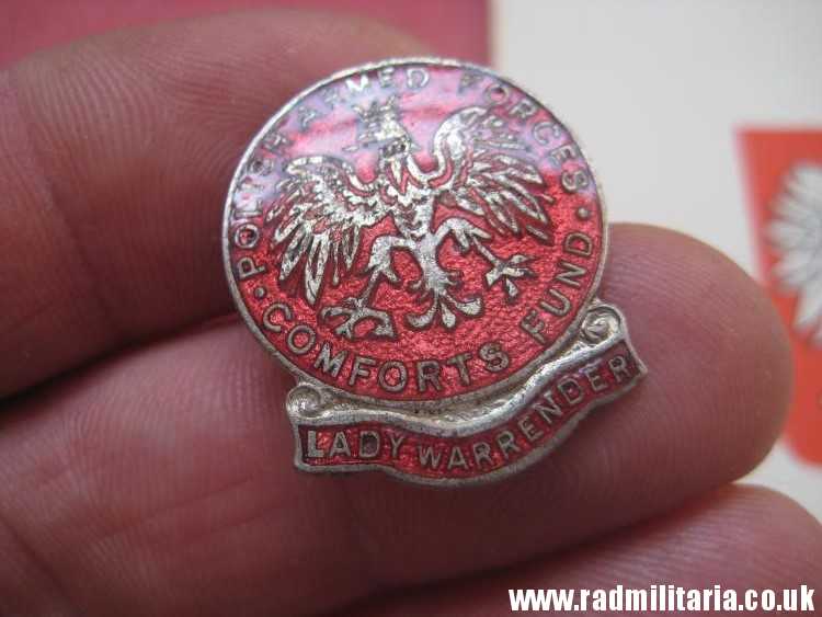 * WW2 Polish Armed Forces original Polish Badge - ENAMEL BADGE & document. maker: T. Fattorini Ltd Birmingham. - Image 6