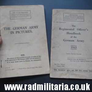 & WW2 SET of 2 original Military Training PAMPHLETS: The GERMAN ARMY in PICTURES 1941 & Other 1943.