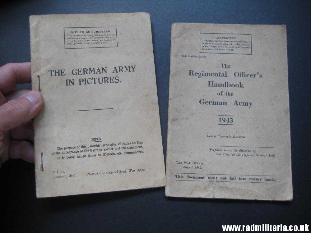 & WW2 SET of 2 original Military Training PAMPHLETS: The GERMAN ARMY in PICTURES 1941 & Other 1943.