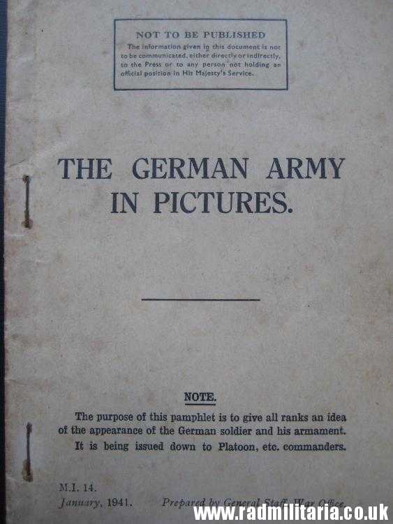 & WW2 SET of 2 original Military Training PAMPHLETS: The GERMAN ARMY in PICTURES 1941 & Other 1943. - Image 4