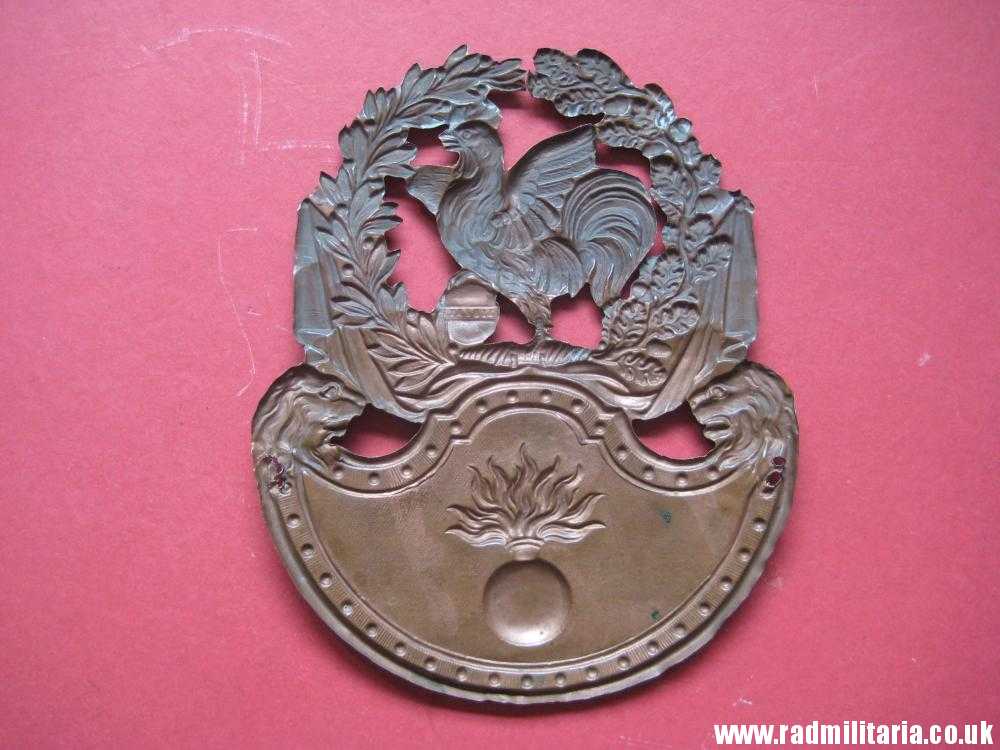 & large size SHAKO PLATE - Grenadiers, France 1830 - 1845. - Image 3