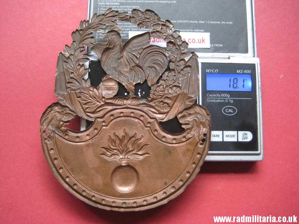 & large size SHAKO PLATE - Grenadiers, France 1830 - 1845. - Image 11