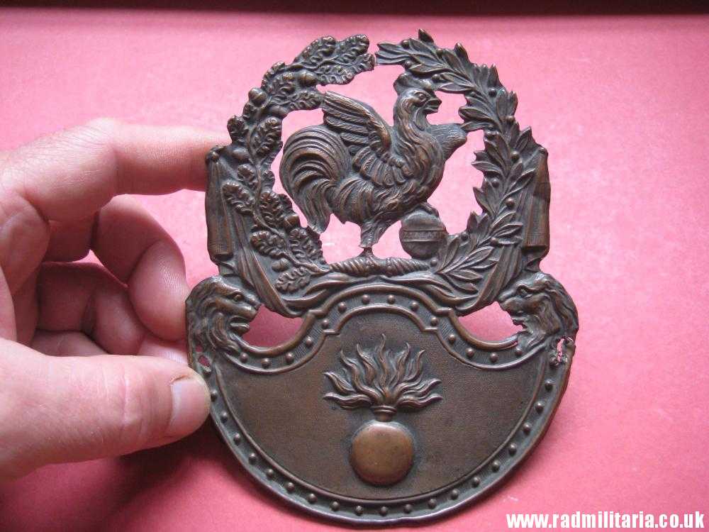 & large size SHAKO PLATE - Grenadiers, France 1830 - 1845.