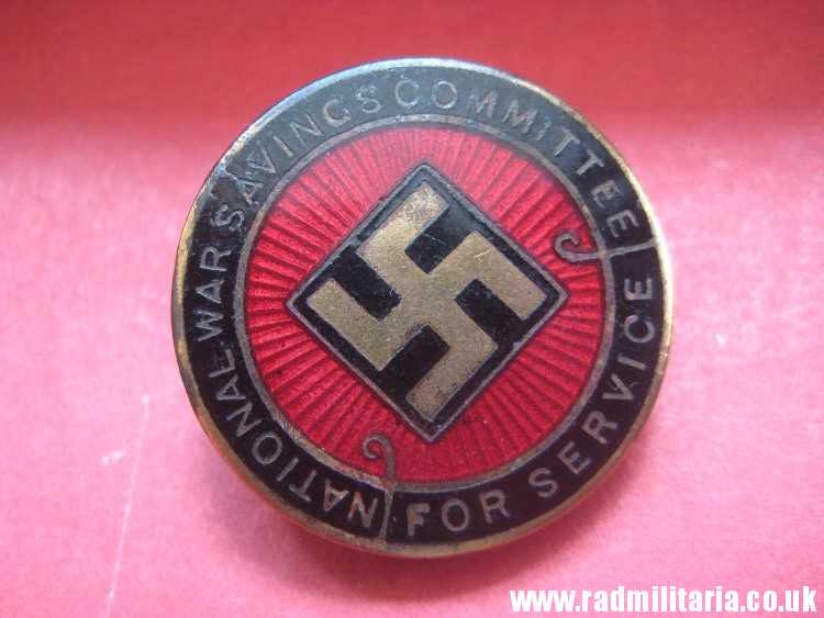 & original old British ENAMEL BADGE with swastika - National War Savings Committee, maker: FATTORINI BIRMINGHAM LTD - Image 16