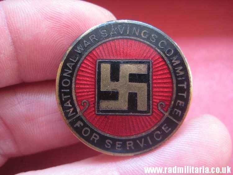 & original old British ENAMEL BADGE with swastika - National War Savings Committee, maker: FATTORINI BIRMINGHAM LTD - Image 11