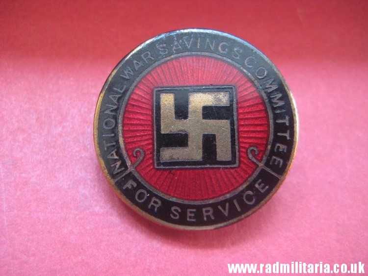 & original old British ENAMEL BADGE with swastika - National War Savings Committee, maker: FATTORINI BIRMINGHAM LTD - Image 10