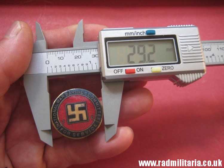 & original old British ENAMEL BADGE with swastika - National War Savings Committee, maker: FATTORINI BIRMINGHAM LTD - Image 14
