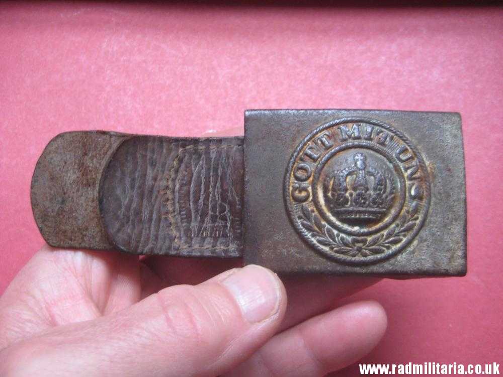 & WW1 German BELT BUCKLE made of steel - GOTT MIT UNS, 100% genuine - as found. - Image 15
