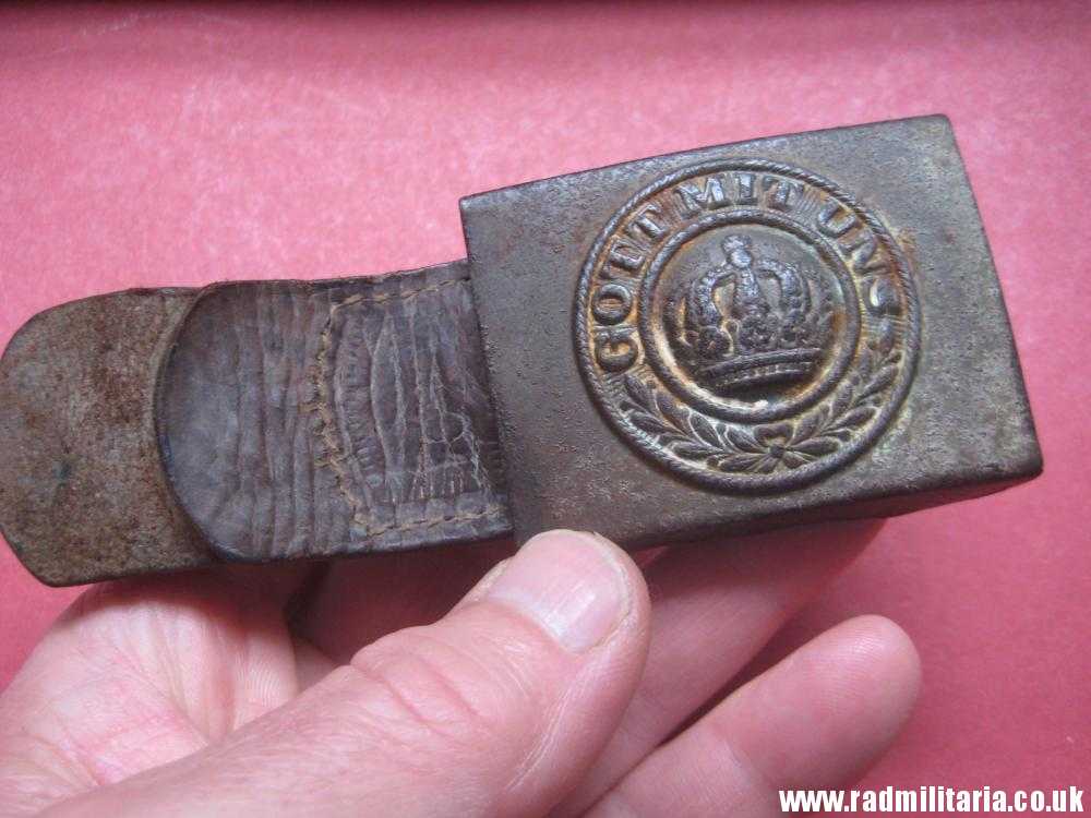 & WW1 German BELT BUCKLE made of steel - GOTT MIT UNS, 100% genuine - as found. - Image 16