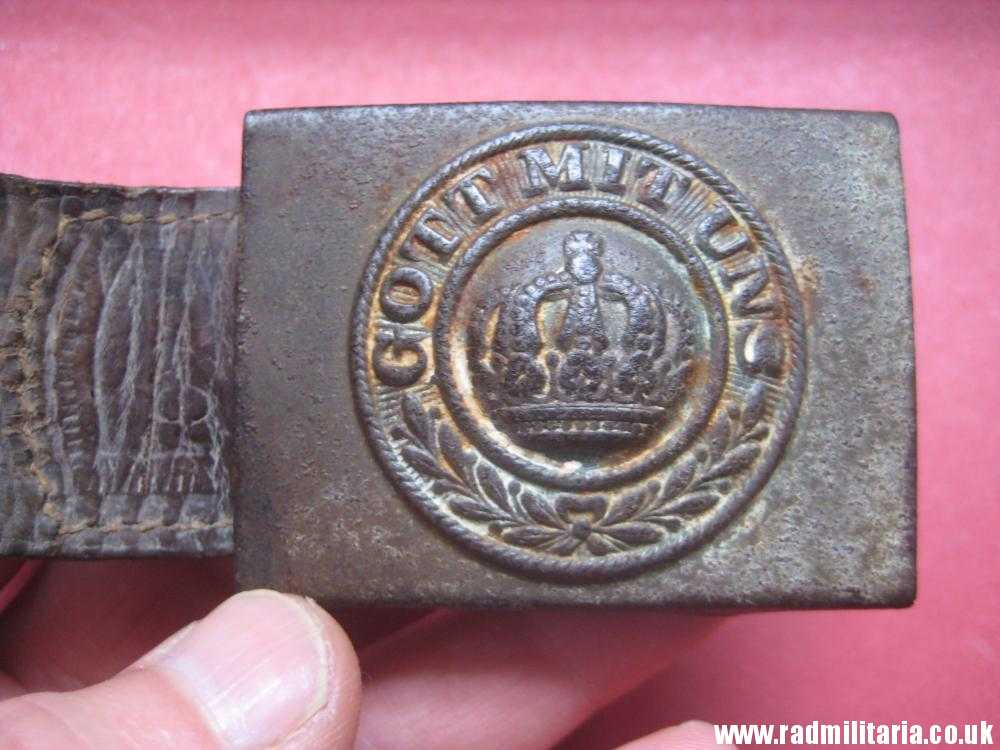 & WW1 German BELT BUCKLE made of steel - GOTT MIT UNS, 100% genuine - as found. - Image 2