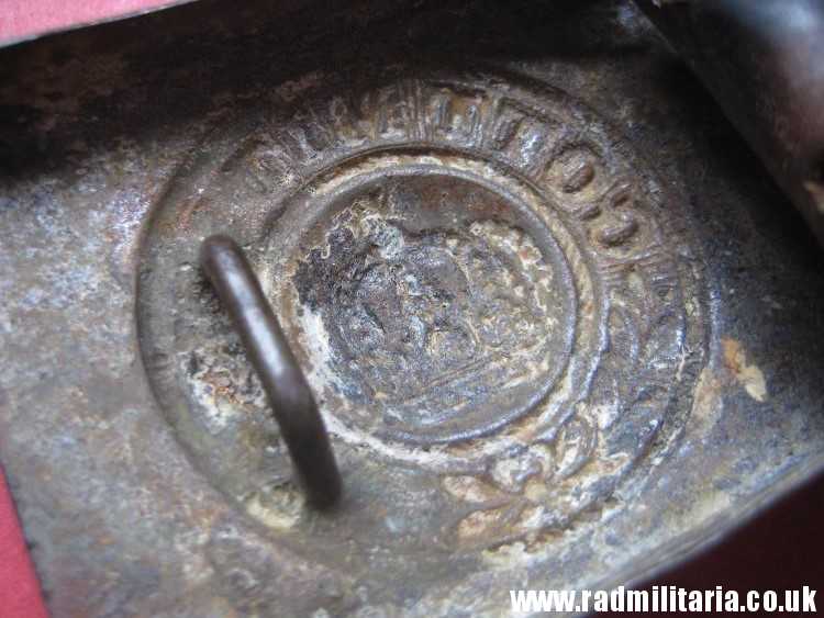 & WW1 German BELT BUCKLE made of steel - GOTT MIT UNS, 100% genuine - as found. - Image 3