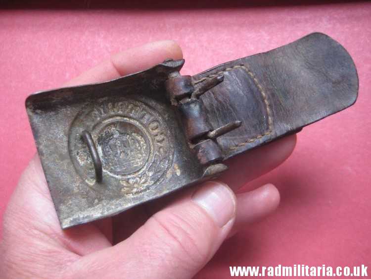 & WW1 German BELT BUCKLE made of steel - GOTT MIT UNS, 100% genuine - as found. - Image 12
