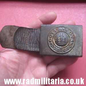 & WW1 German BELT BUCKLE made of steel - GOTT MIT UNS, 100% genuine - as found.