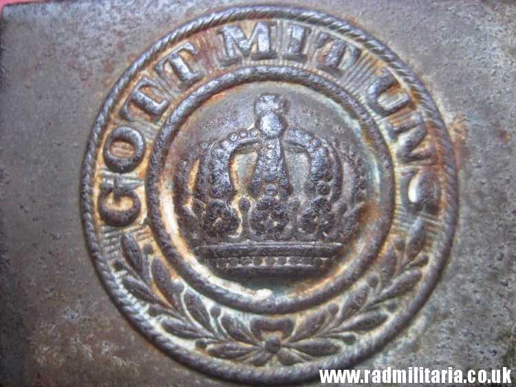 & WW1 German BELT BUCKLE made of steel - GOTT MIT UNS, 100% genuine - as found. - Image 4