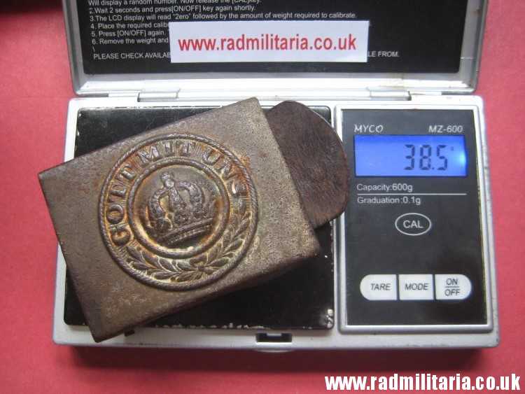 & WW1 German BELT BUCKLE made of steel - GOTT MIT UNS, 100% genuine - as found. - Image 14