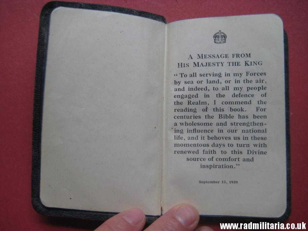 & WW2 original old RAF BIBLE Royal Air Force 24.05.1944 as found. - Image 10