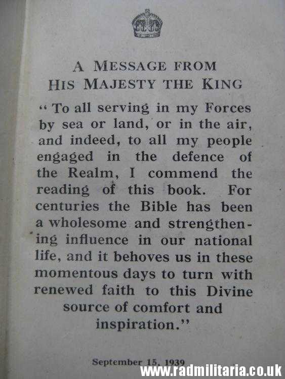 & WW2 original old RAF BIBLE Royal Air Force 24.05.1944 as found. - Image 11