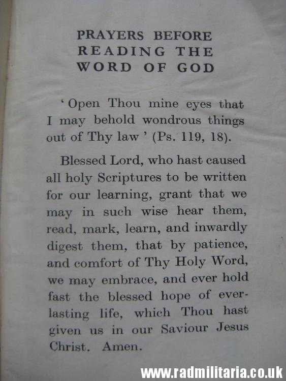 & WW2 original old RAF BIBLE Royal Air Force 24.05.1944 as found. - Image 13