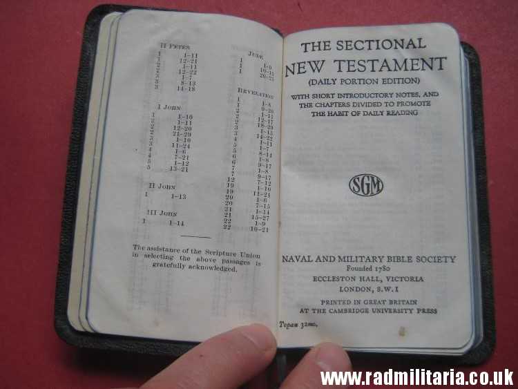 & WW2 original old RAF BIBLE Royal Air Force 24.05.1944 as found. - Image 14