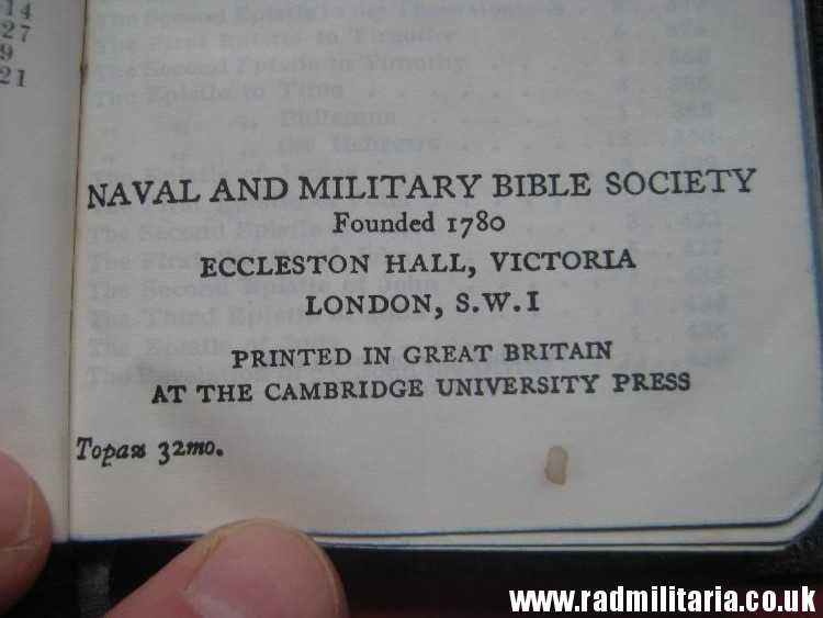 & WW2 original old RAF BIBLE Royal Air Force 24.05.1944 as found. - Image 15