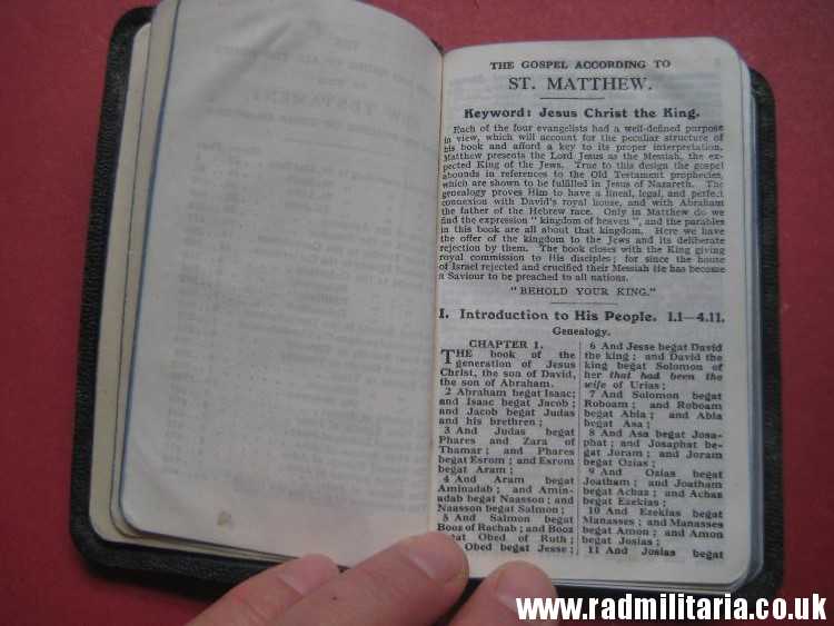 & WW2 original old RAF BIBLE Royal Air Force 24.05.1944 as found. - Image 16