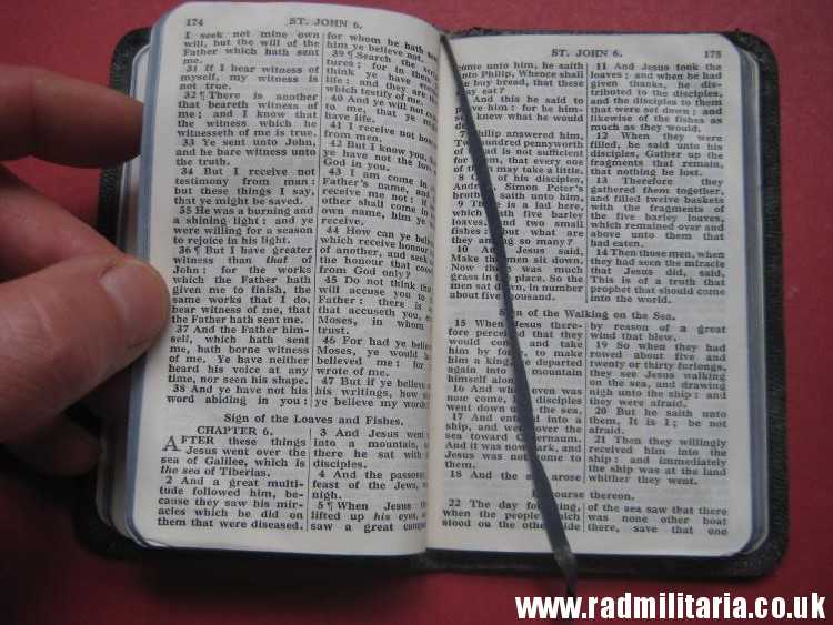 & WW2 original old RAF BIBLE Royal Air Force 24.05.1944 as found. - Image 18