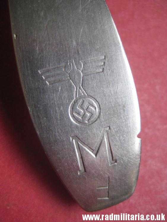 & WW2 German KRIEGSMARINE FORK stainless steel marked: "M", 3rd REICH CUTLERY. rare !!