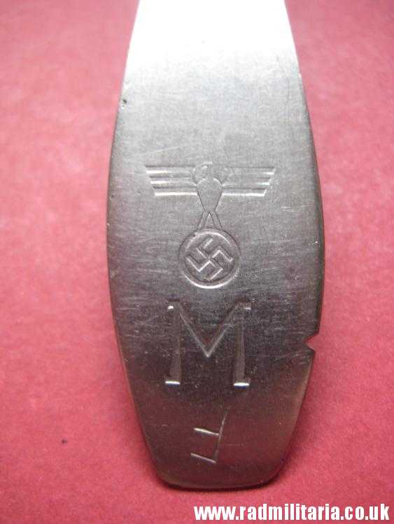 & WW2 German KRIEGSMARINE FORK stainless steel marked: "M", 3rd REICH CUTLERY. rare !! - Image 15