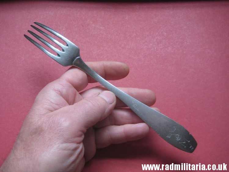 & WW2 German KRIEGSMARINE FORK stainless steel marked: "M", 3rd REICH CUTLERY. rare !! - Image 19