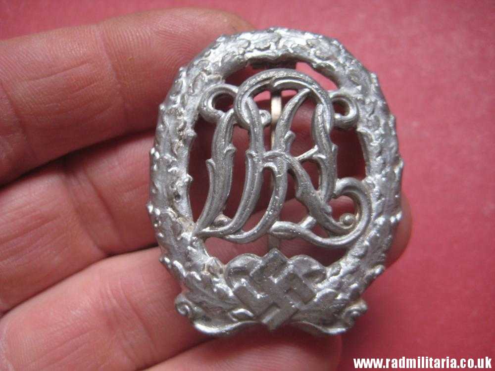& WW2 German DRL BADGE with maker marks SILVER CLASS, good condition. - Image 2