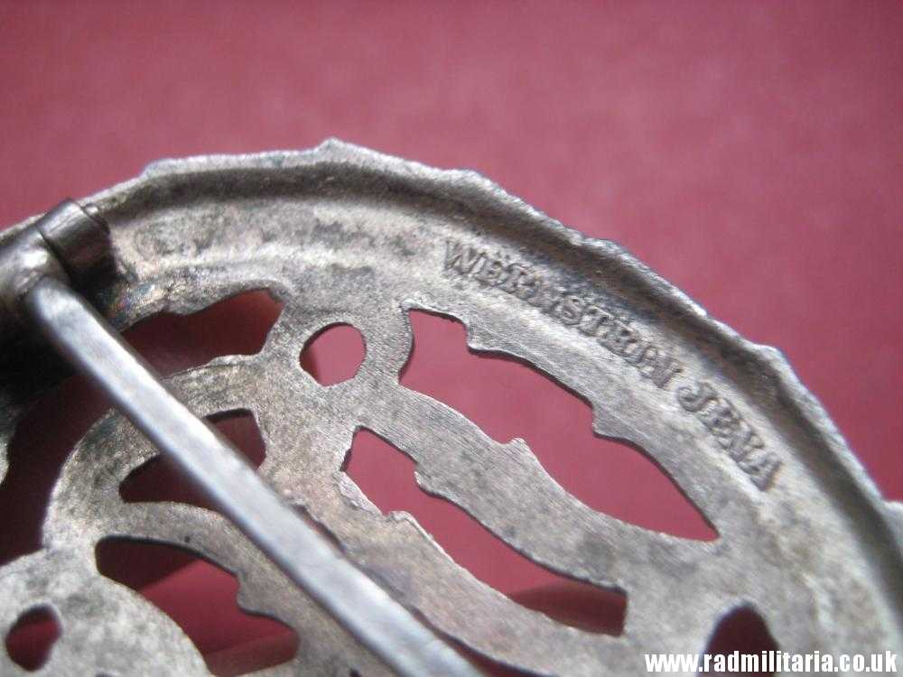 & WW2 German DRL BADGE with maker marks SILVER CLASS, good condition. - Image 7