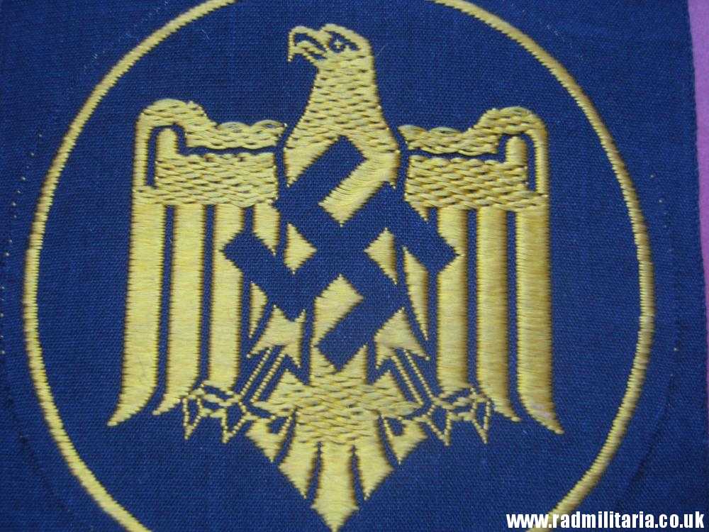 & WW2 original German SPORT PATCH with Eagle - Bevo patch. - Image 2