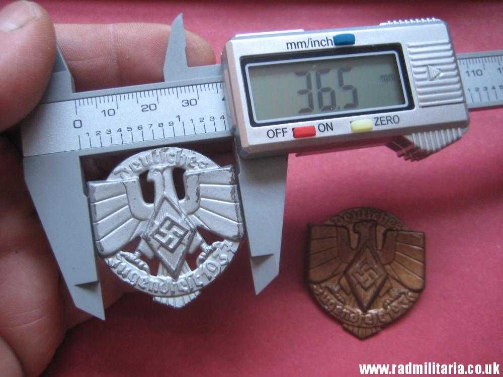 & pre WW2 German HJ Tinnie BADGES - SET of 2. Deutsches Jugendfest 1936 and 1937 - genuine !! - Image 16