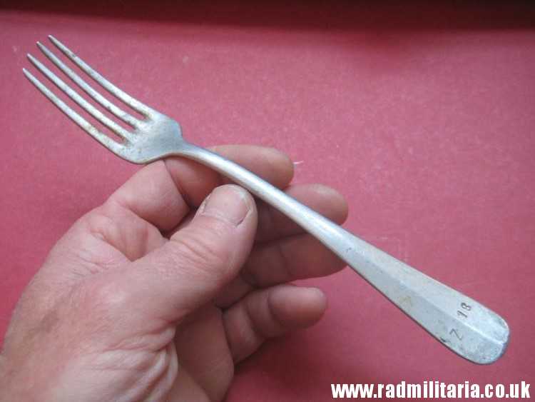 & WW2 German KRIEGSMARINE FORK marked: "M" and "Z 18" - from German Destroyer Z18 Hans Ludemann, 3rd REICH CUTLERY. rare !!! - Image 9