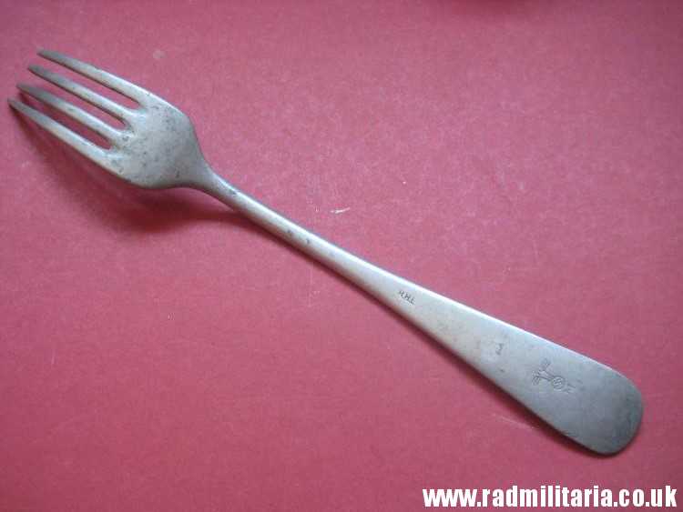 & WW2 German KRIEGSMARINE FORK marked: "M" and "Z 18" - from German Destroyer Z18 Hans Ludemann, 3rd REICH CUTLERY. rare !!! - Image 15