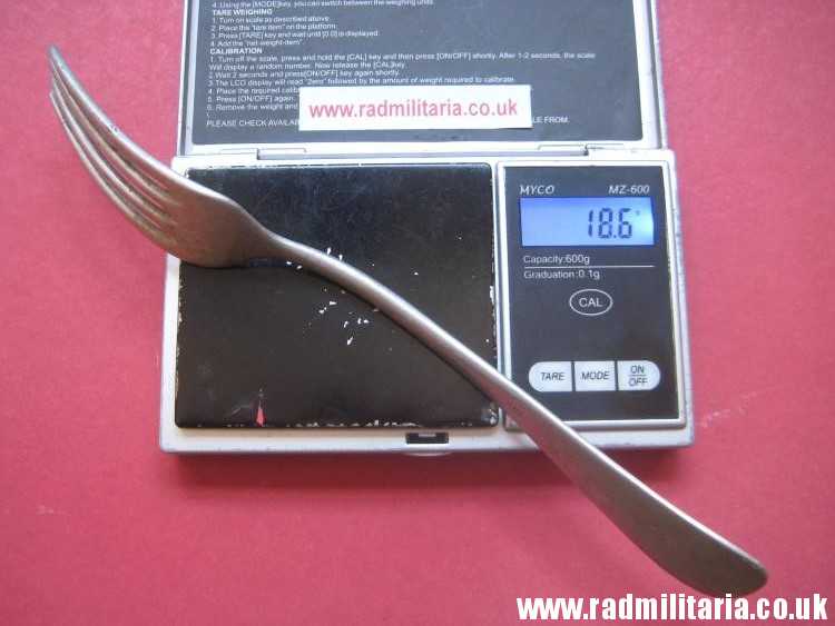 & WW2 German KRIEGSMARINE FORK marked: "M" and "Z 18" - from German Destroyer Z18 Hans Ludemann, 3rd REICH CUTLERY. rare !!! - Image 4