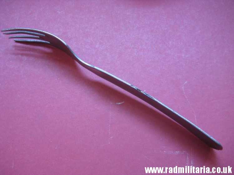 & WW2 original German FORK with Eagle marked: GK&F42 stainless steel - 3RD REICH CUTLERY. - Image 7